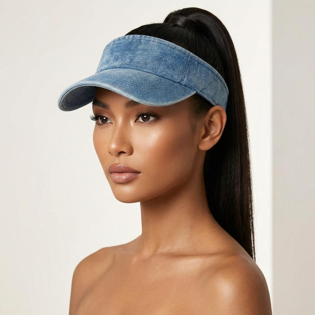 Hagen Cotton Denim Visor