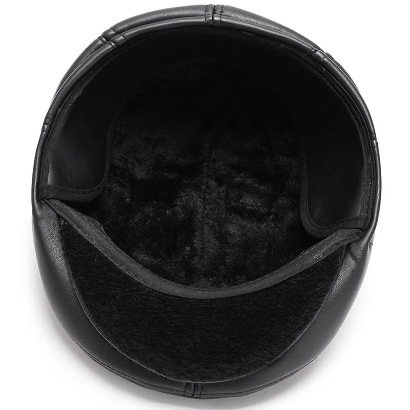 Haller Winter Leather Flat Cap