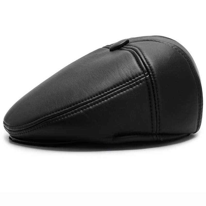 Haller Winter Leather Flat Cap