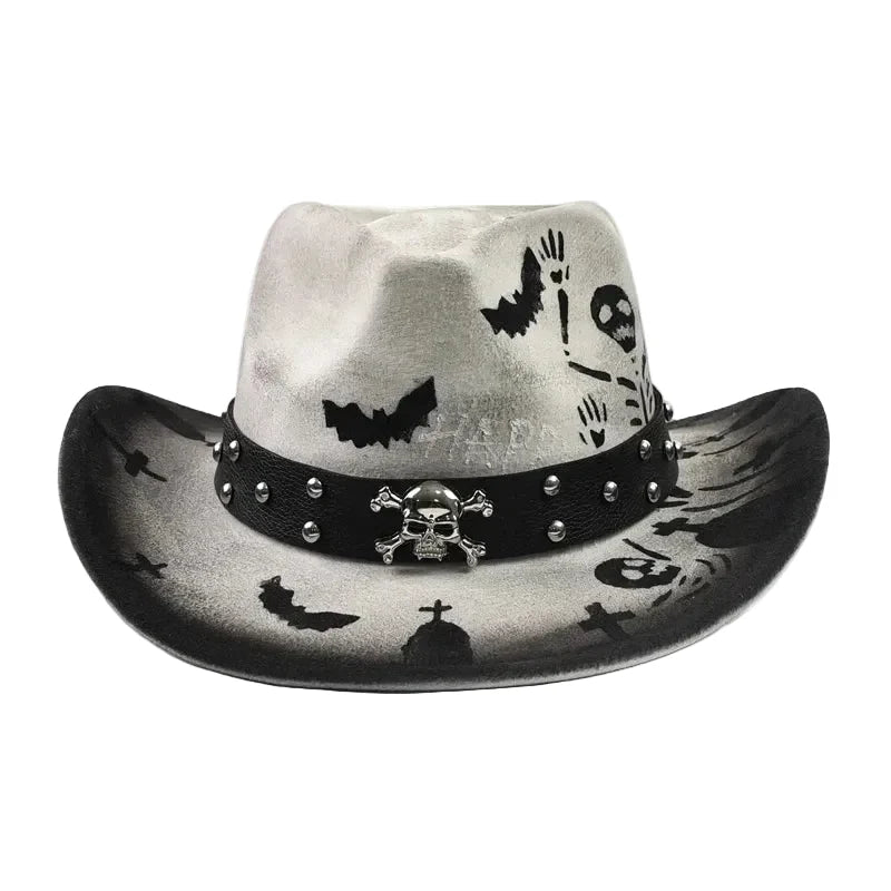 Halloween Nightmare White Cotton Cowboy Hat
