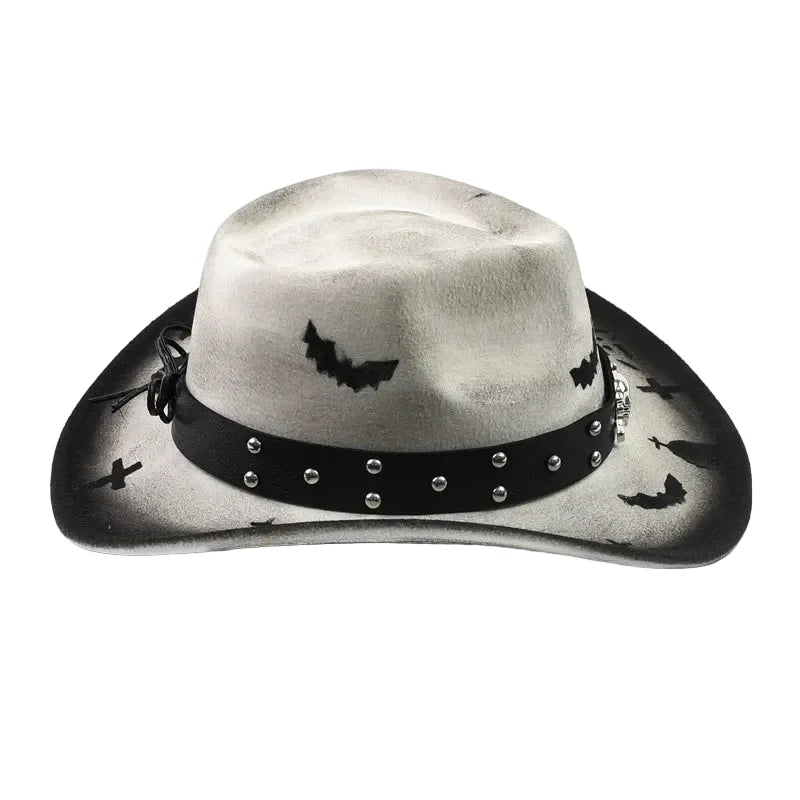Halloween Nightmare White Cotton Cowboy Hat