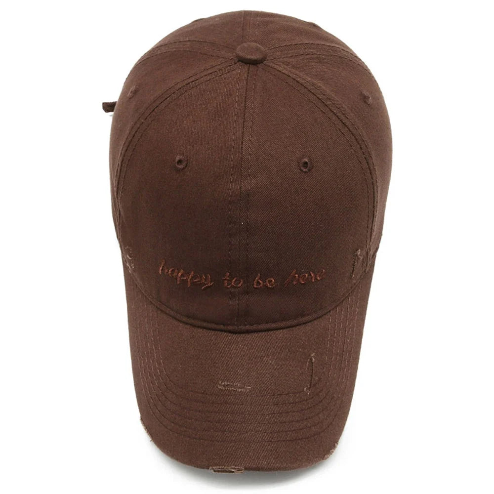 Happy To Be Here Cotton Baseball Cap