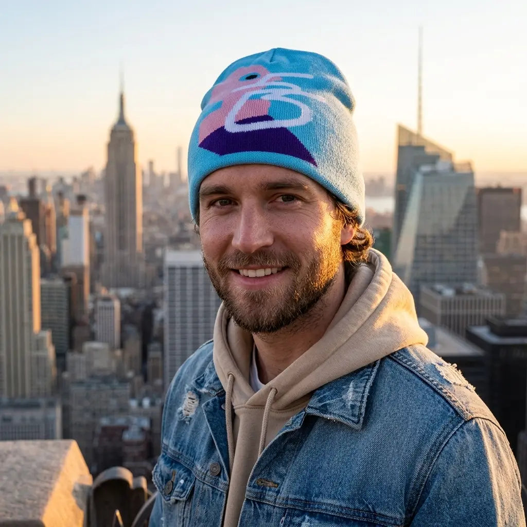 Harajuku Y2k Blue Skully Beanie