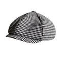 Harris Houndstooth Wool Newsboy Cap
