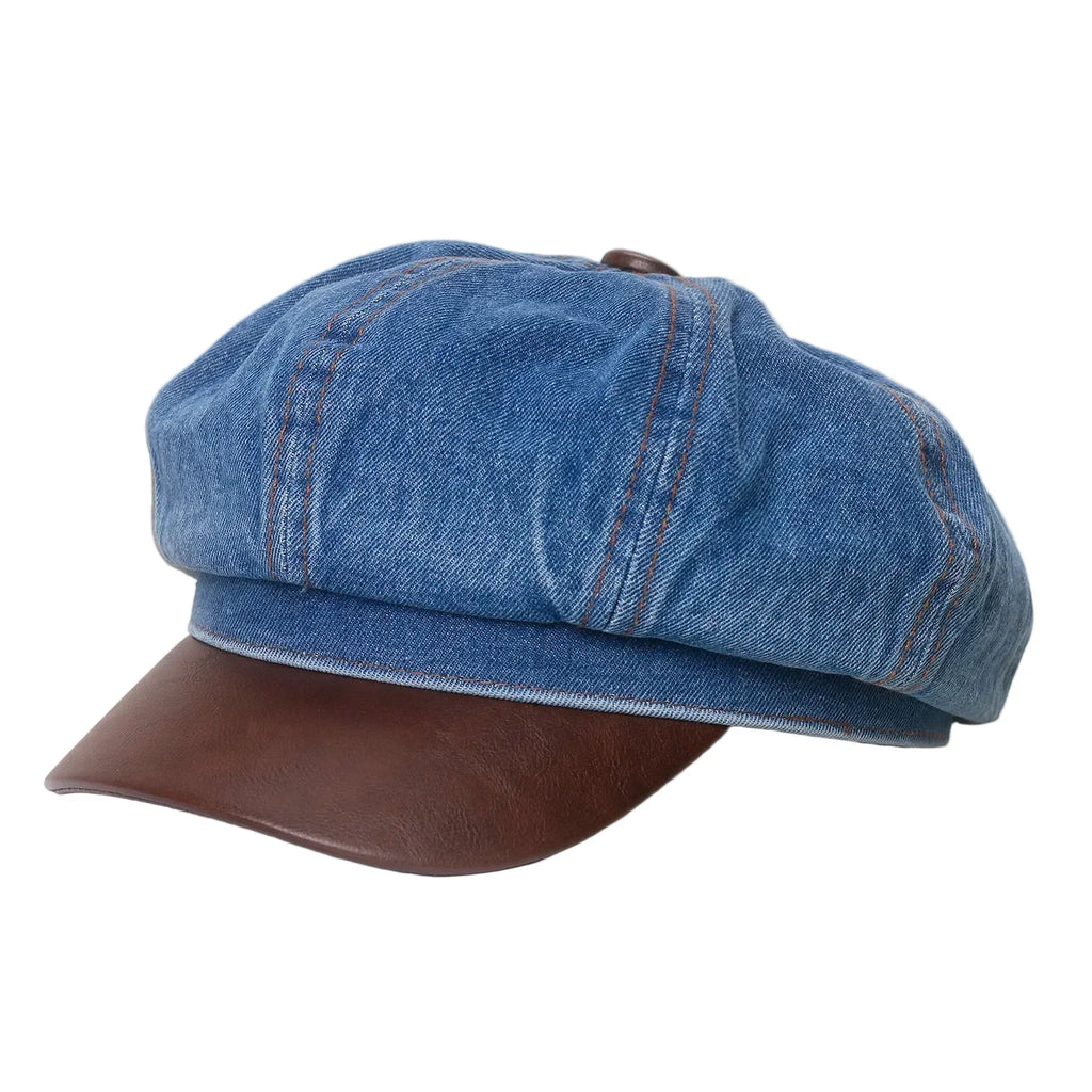 Harlington Vintage Denim Newsboy Cap