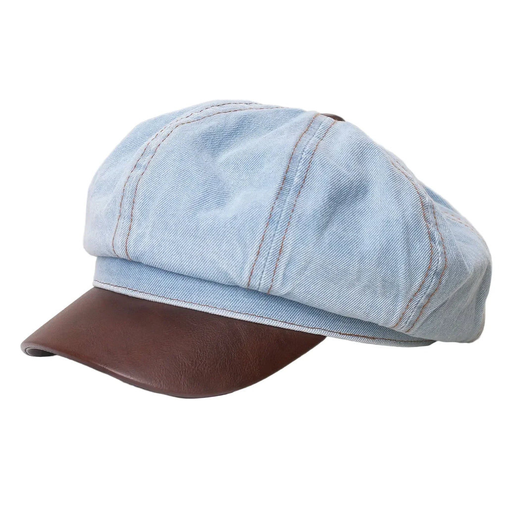 Harlington Vintage Denim Newsboy Cap
