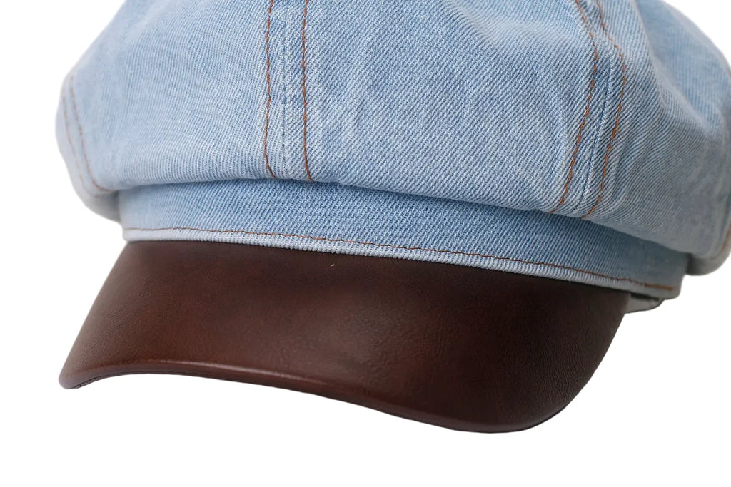 Harlington Vintage Denim Newsboy Cap