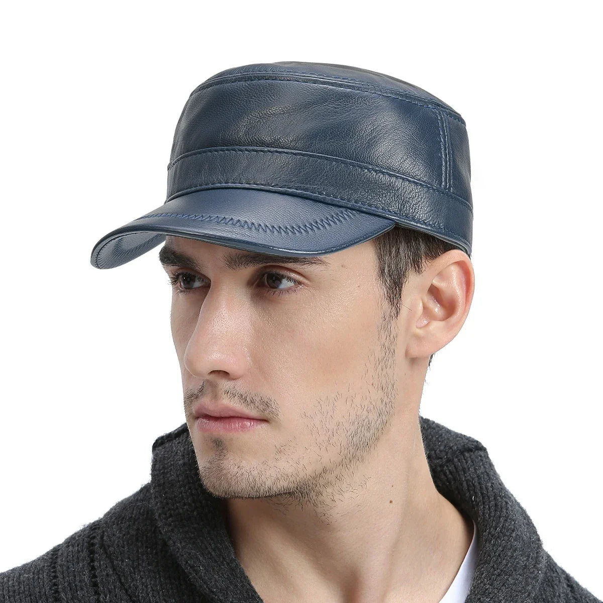 Harold Genuine Leather Army Cap