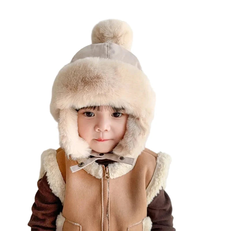 Harrison Kids Winter Plush Bomber Hat