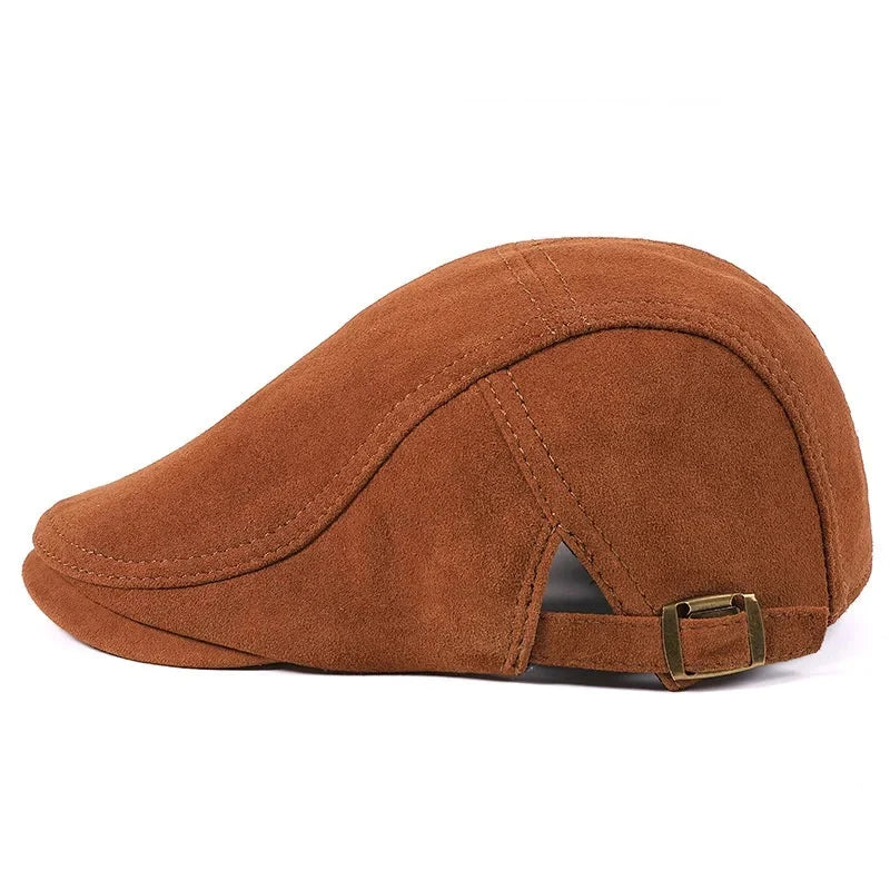 Hartford Genuine Leather Duckbill Flat Cap