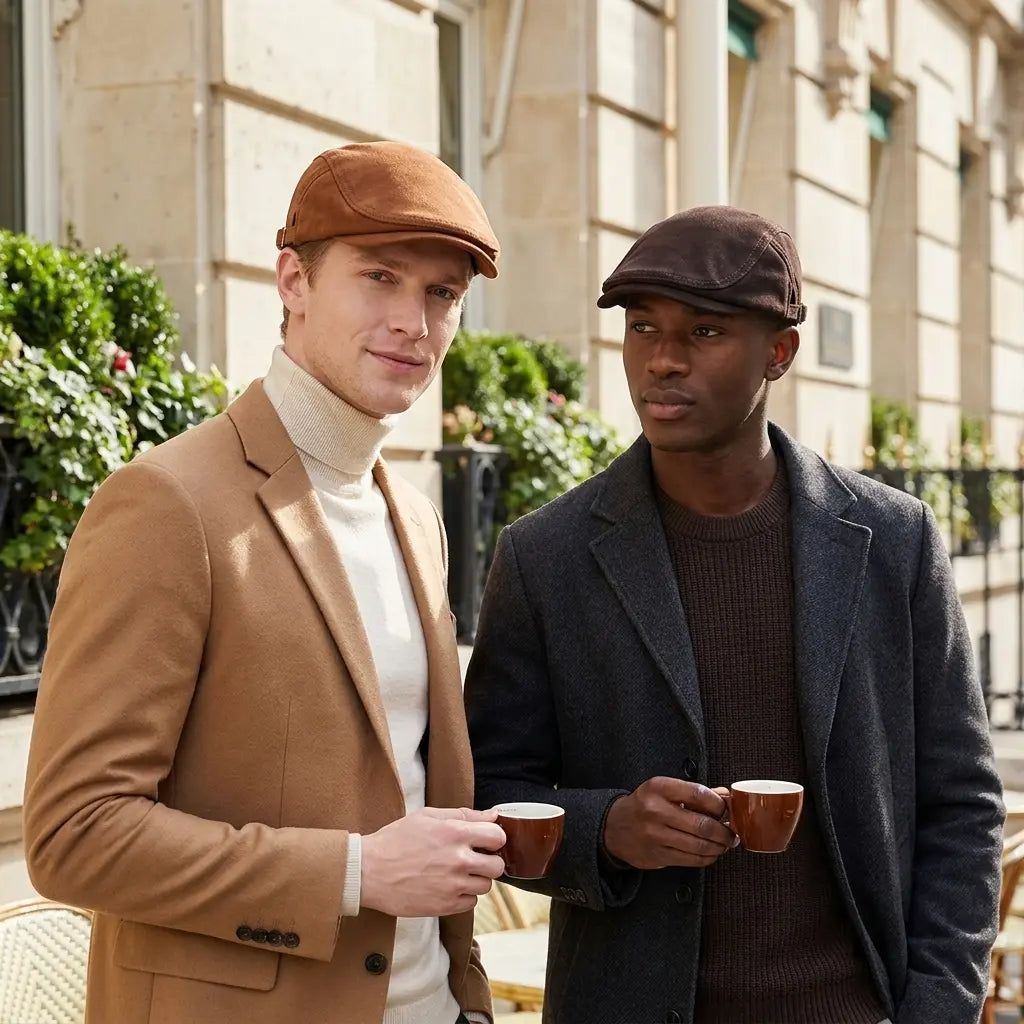 Hartford Genuine Leather Duckbill Flat Cap