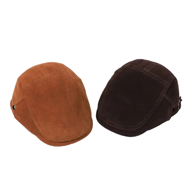 Hartford Genuine Leather Duckbill Flat Cap