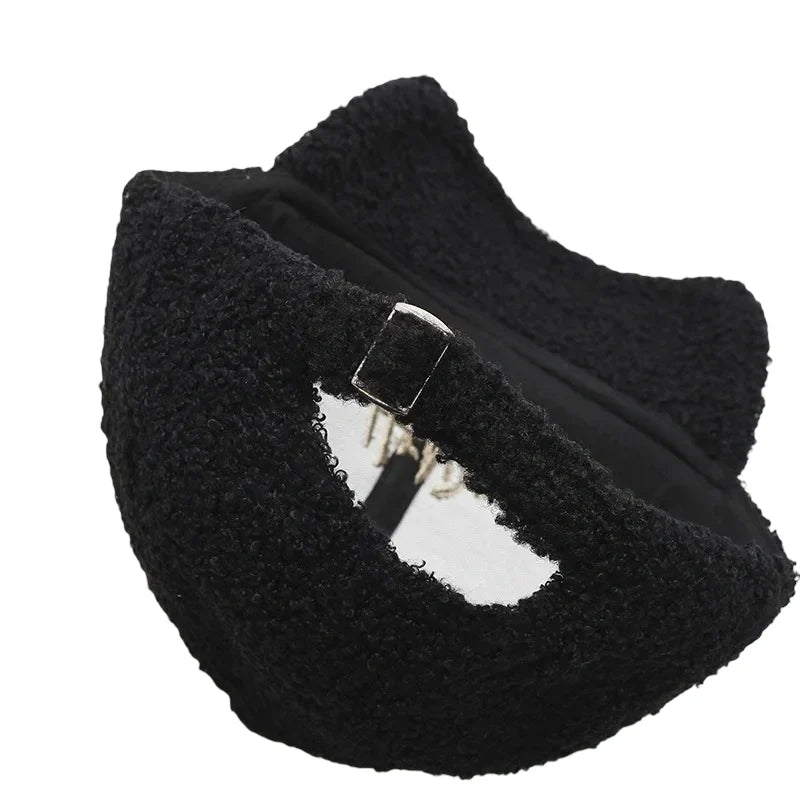 Heart Winter Cotton Fur Baseball Cap