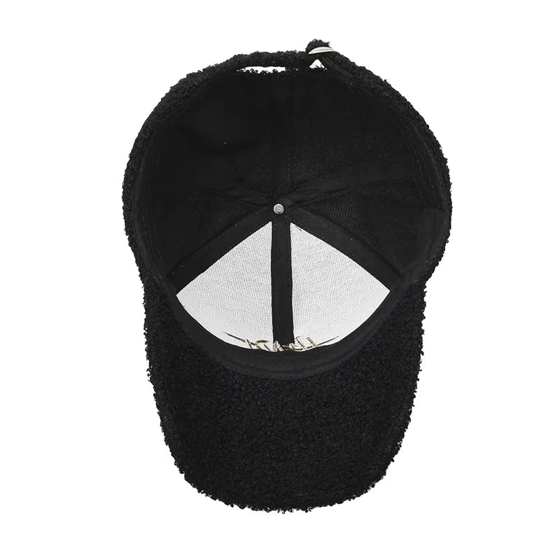 Heart Winter Cotton Fur Baseball Cap