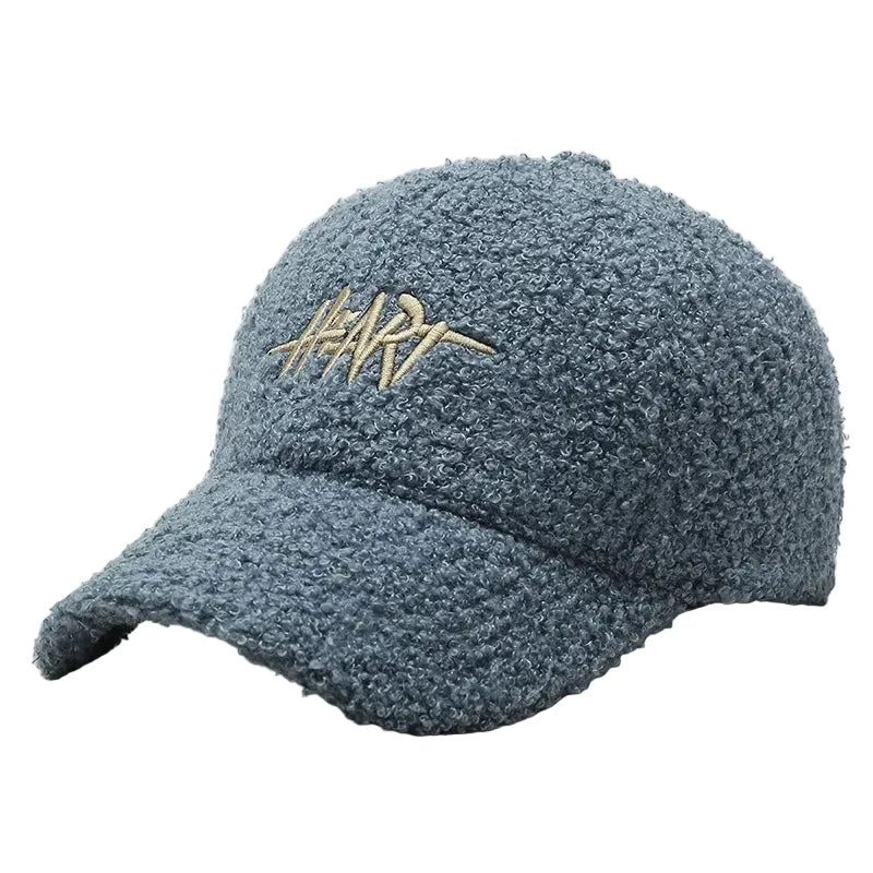 Heart Winter Cotton Fur Baseball Cap