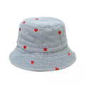 Hearts Denim Bucket Hat