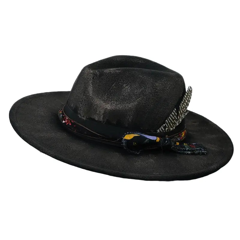 Hereford Retro Handmade Burned Fedora Hat