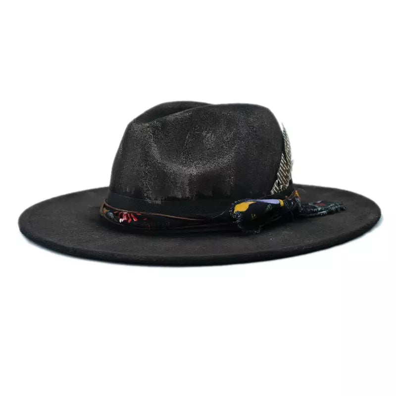 Hereford Retro Handmade Burned Fedora Hat