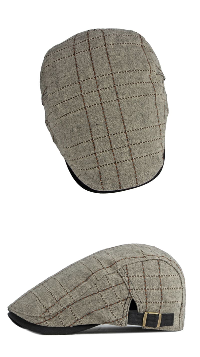 Holland Striped Cotton Flat Cap