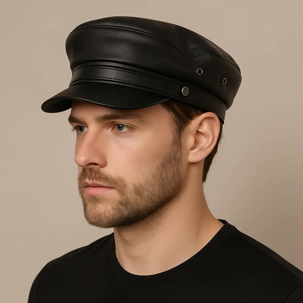 Hooker Genuine Leather Sailor Cap