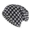 Houndstooth Cotton Snood Beanie