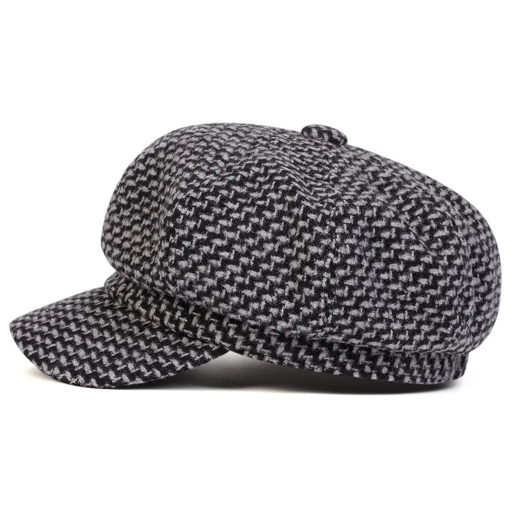 Houston Women Knitted Cotton 8-Panels Newsboy Cap