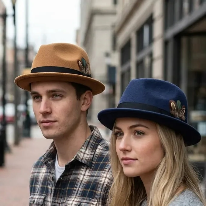 Huber Feather Wool Homburg Hat