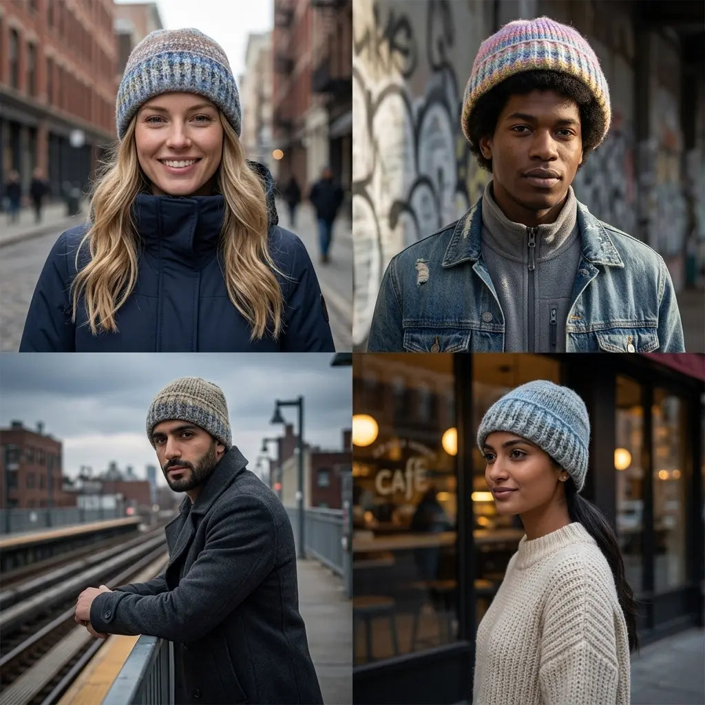 Hudson Winter Knitted Multicolor Beanie