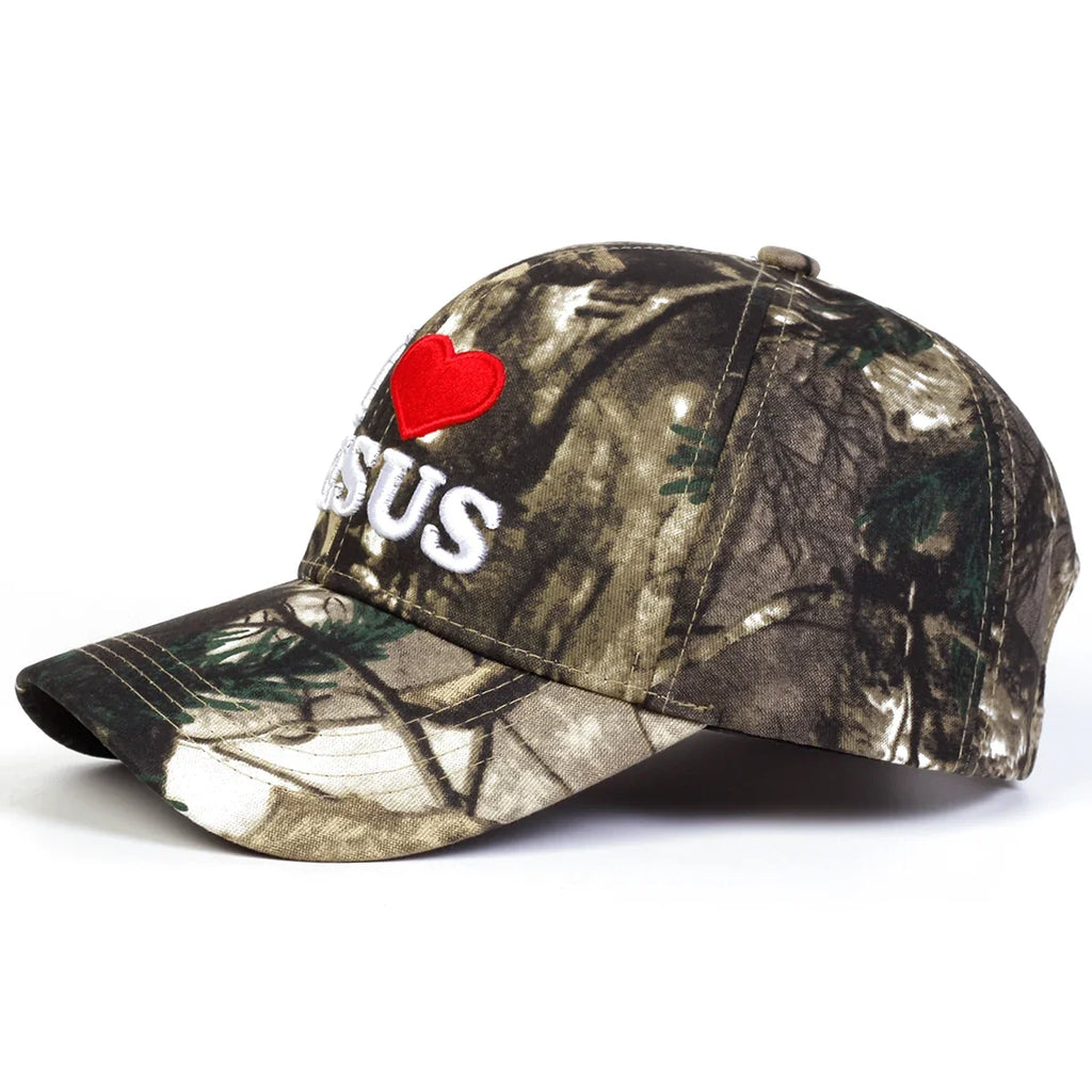 I Love Jesus Camouflage Baseball Cap