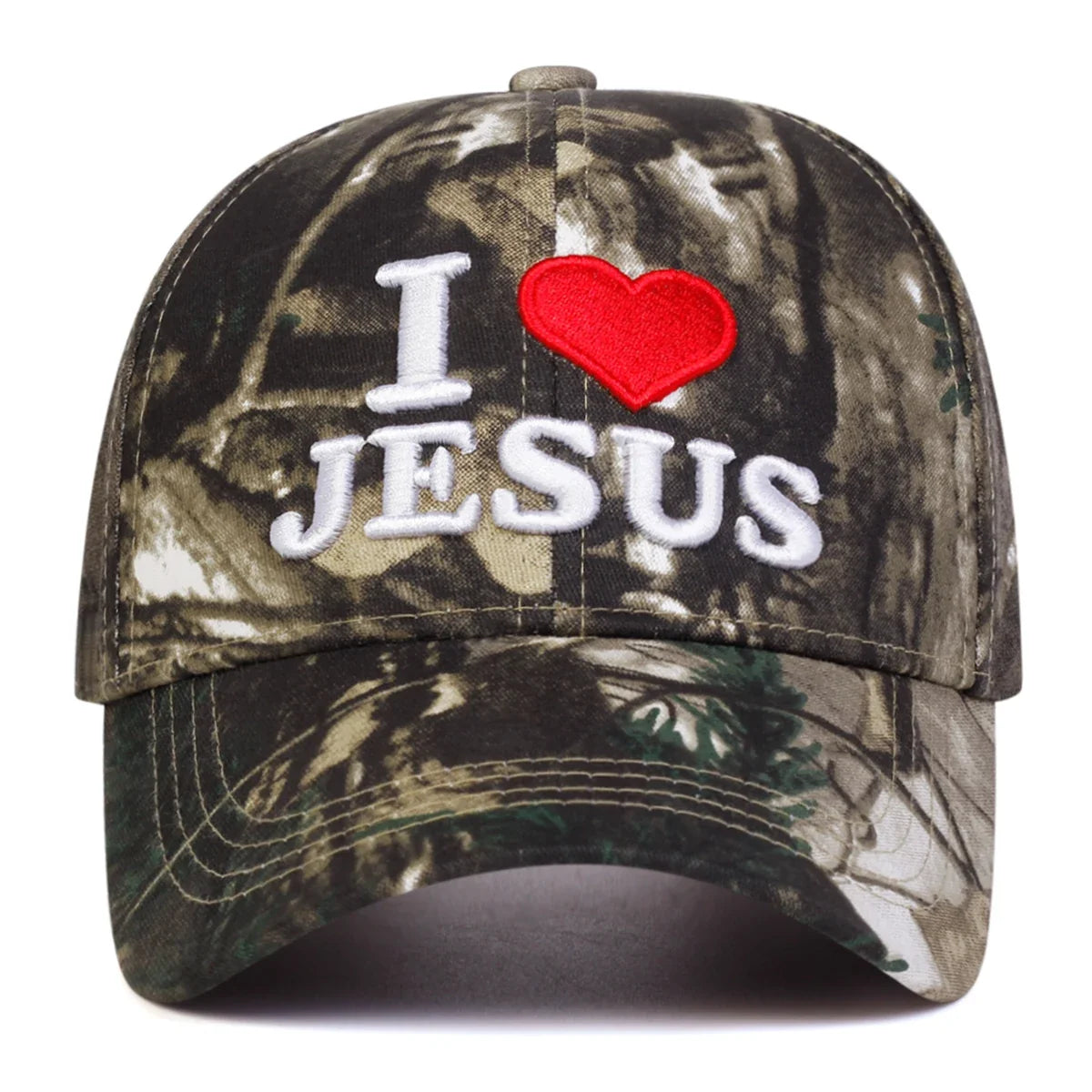 I Love Jesus Camouflage Baseball Cap
