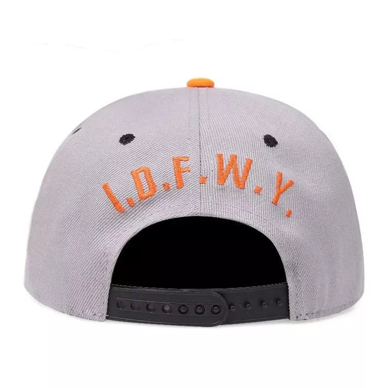 I Don't Fuck With You Gray Snapback Cap