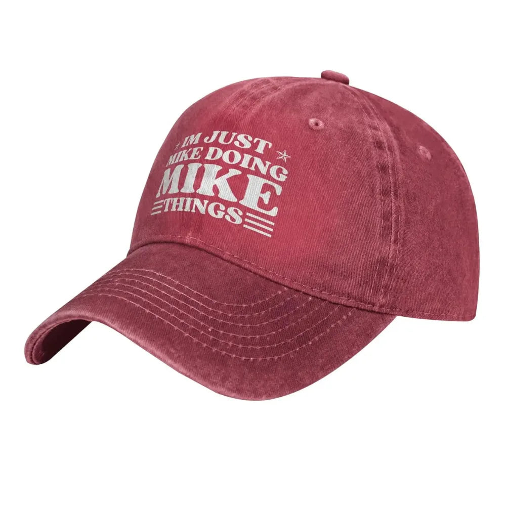 I'm Just Mike Doing Mike Things Denim Baseball Cap