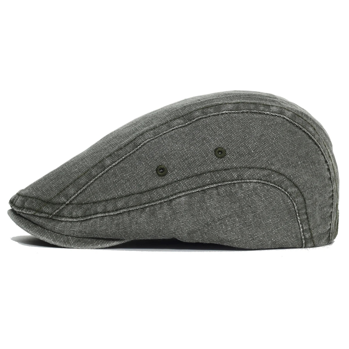 Illinois Washed Cotton Adjustable Flat Cap