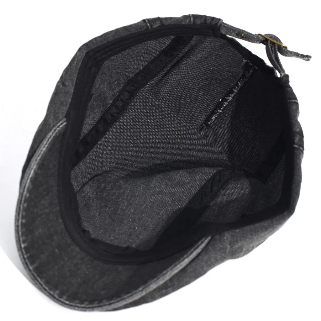 Illinois Washed Cotton Adjustable Flat Cap