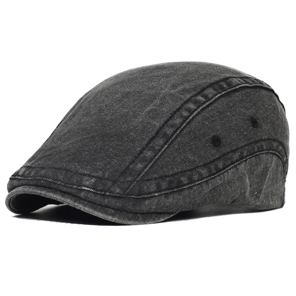 Illinois Washed Cotton Adjustable Flat Cap