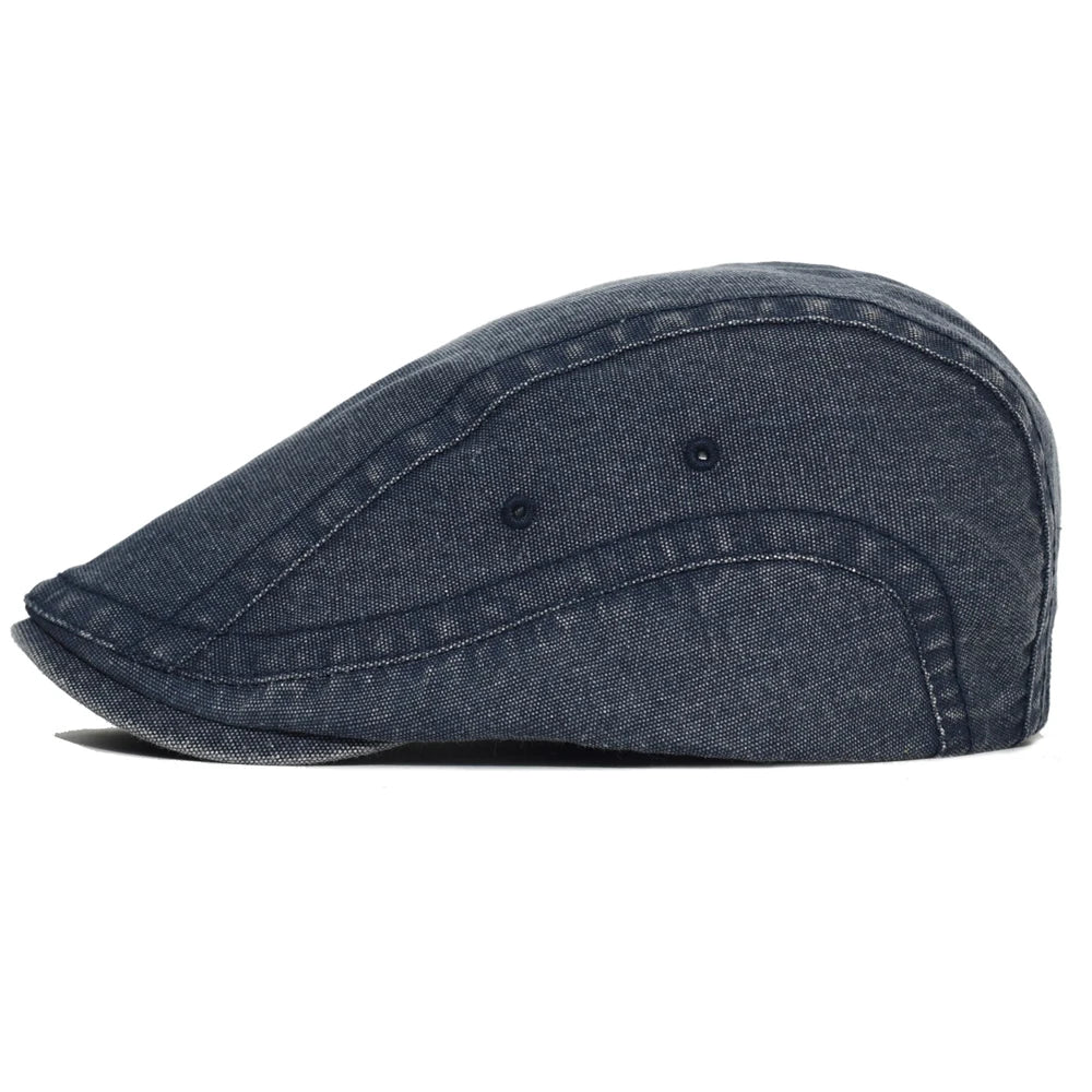 Illinois Washed Cotton Adjustable Flat Cap