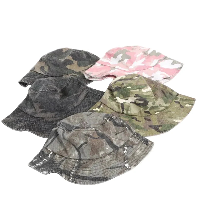 Indiana Camouflage Washed Cotton Bucket Hat