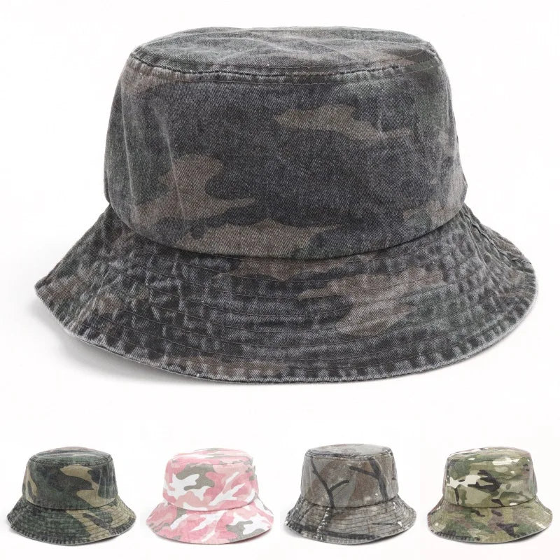 Indiana Camouflage Washed Cotton Bucket Hat