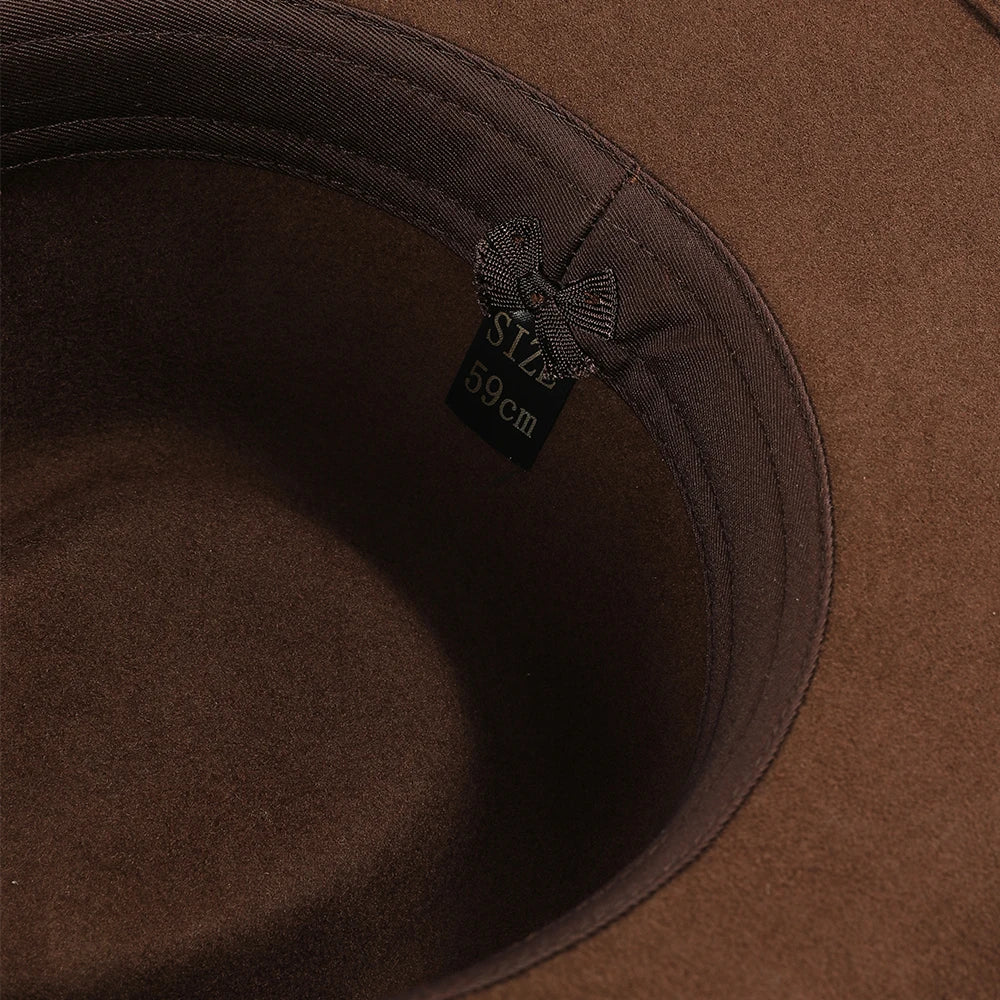 Indiana Wide Brim Brown Wool Cowboy Hat