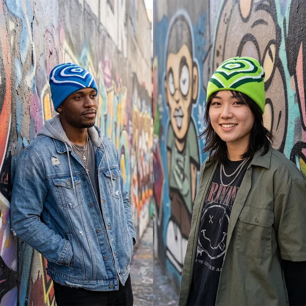 Infinite Hearts Knitted Beanie