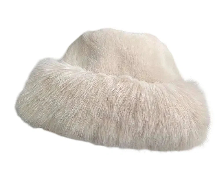 Iowa Winter Women Thick Fur Russian Bucket Hat