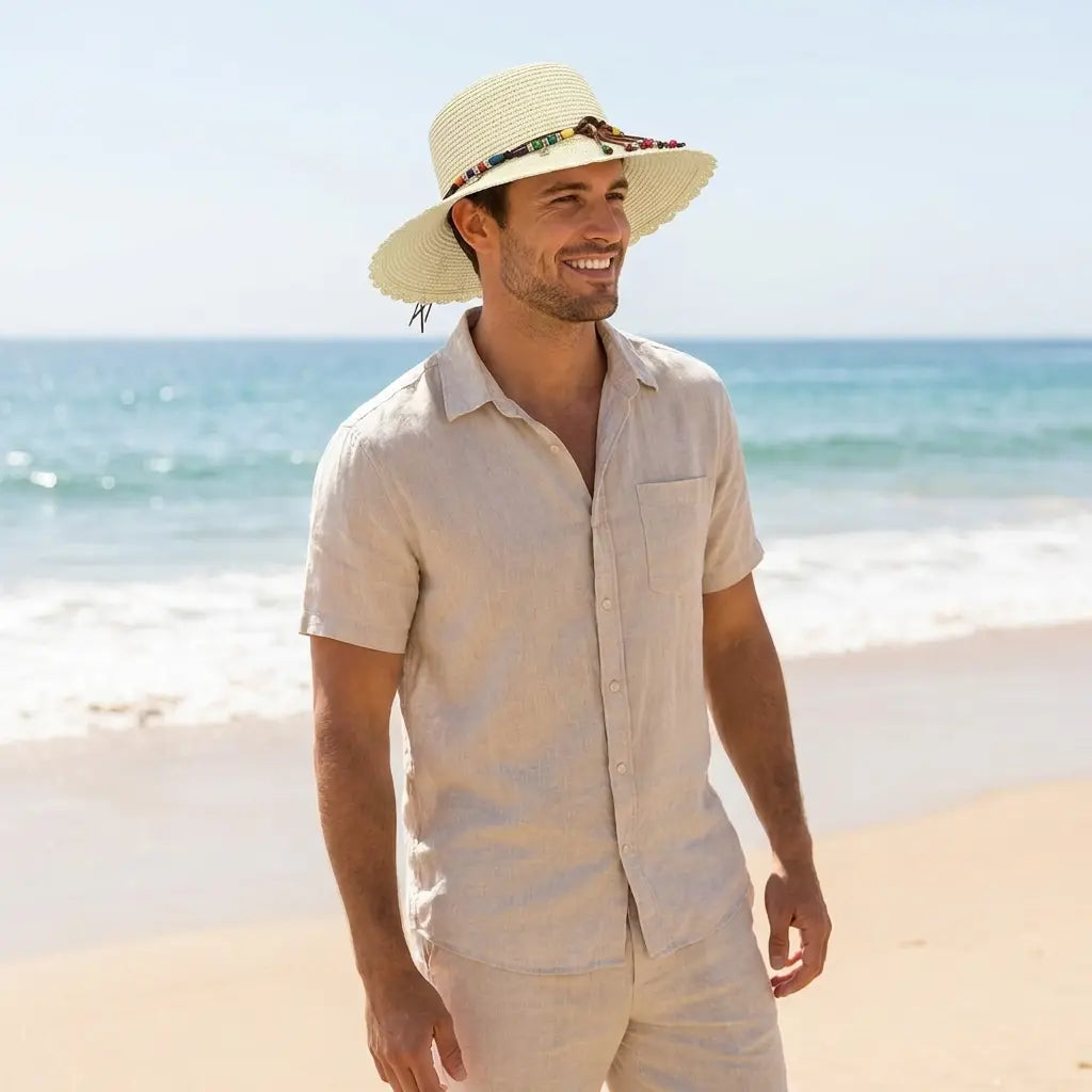 Ipanema Sun Straw Wide Brim Bucket Hat