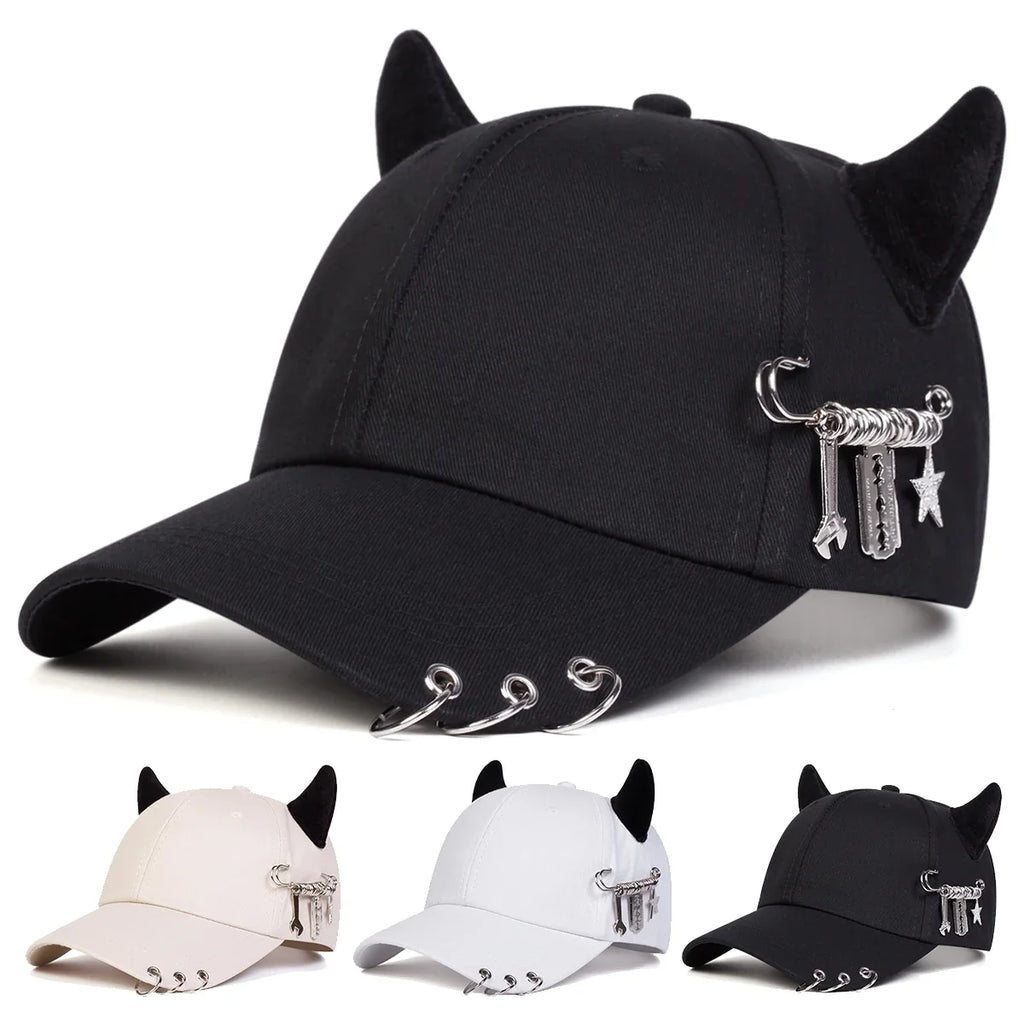 Iron Wrench Horns Baseball Cap