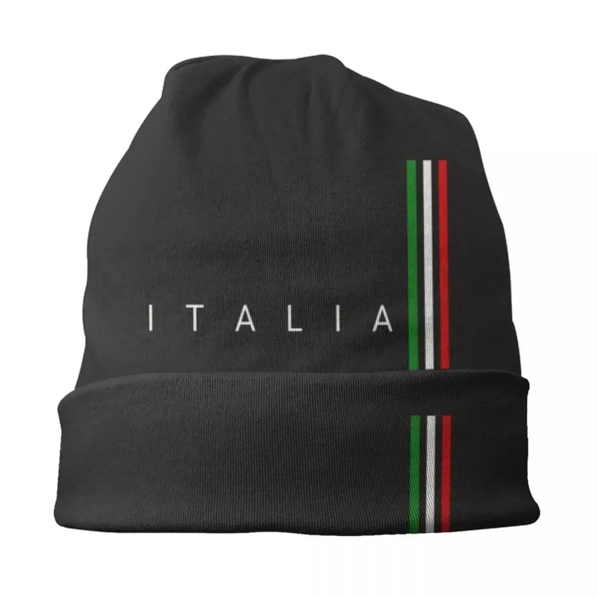 Italian Flag Black Beanie
