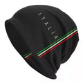 Italian Flag Black Beanie