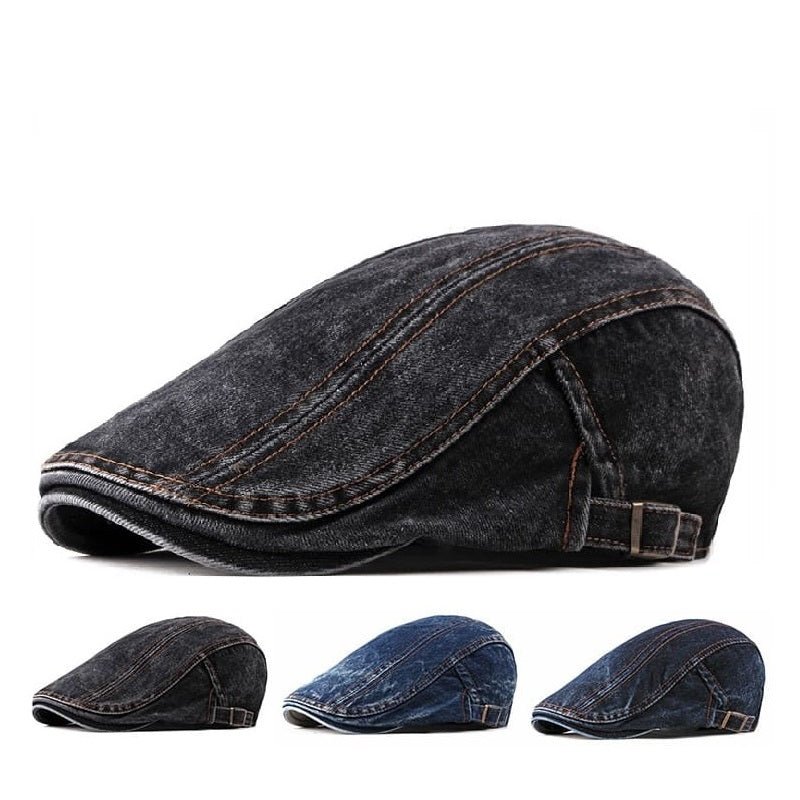 J&L Denim Cotton Flat Cap