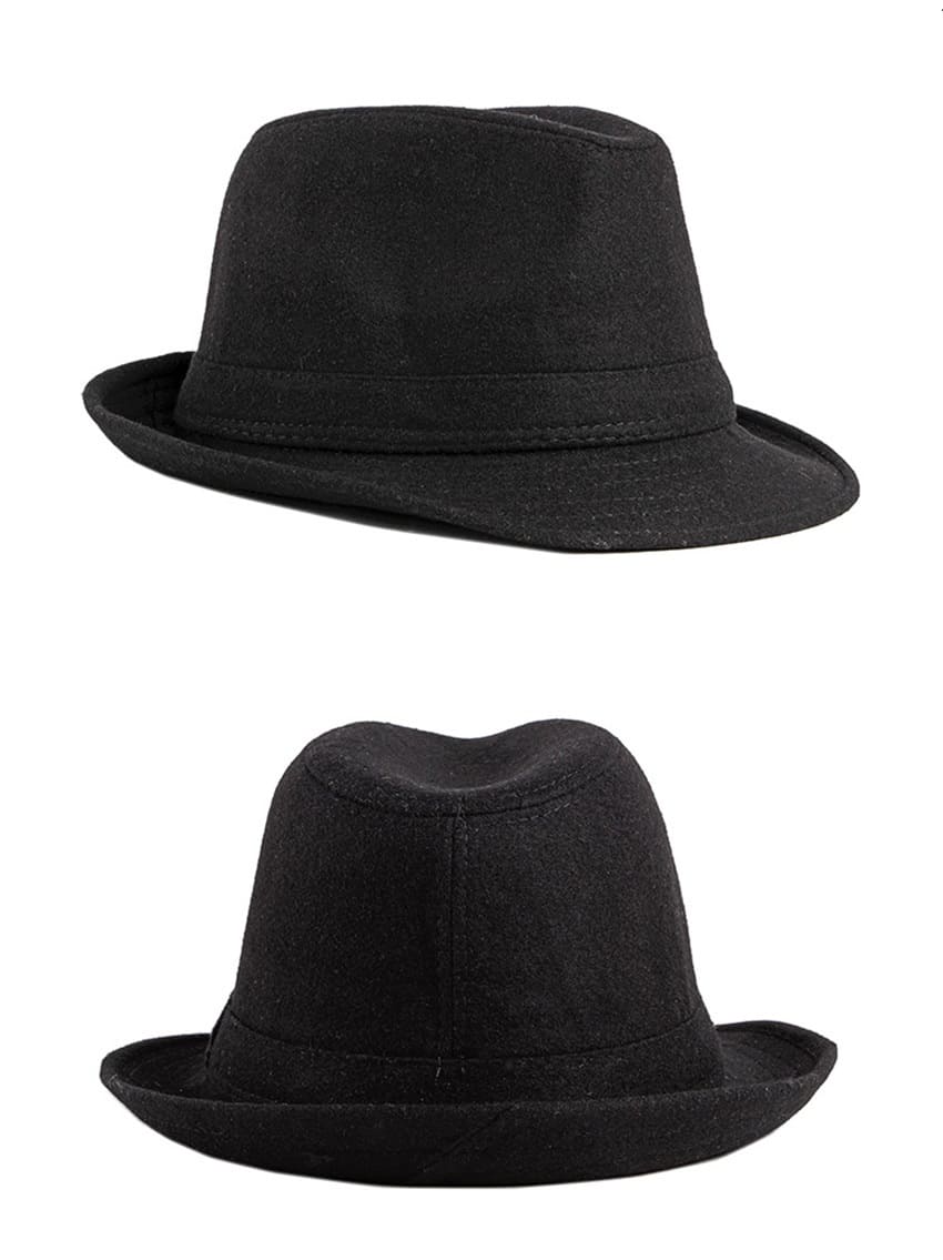 J&M Black Felt Trilby Hat
