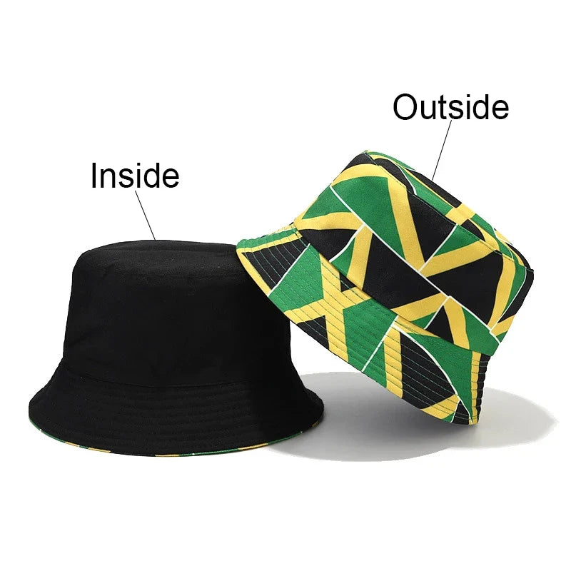 Jamaica Flag Reversible Bucket Hat