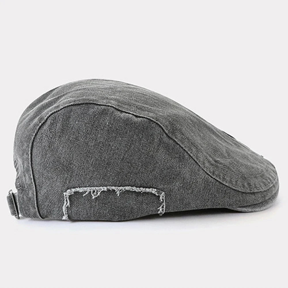Jamont Scratched Cotton Flat Cap