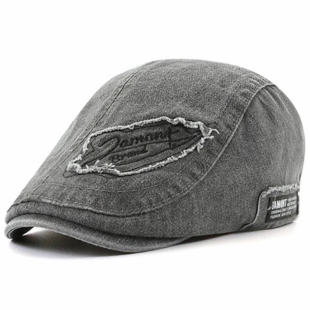 Jamont Scratched Cotton Flat Cap